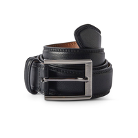 Denver Hayes Men's Leather Dress Belt - Black Composite_or_Mixed
