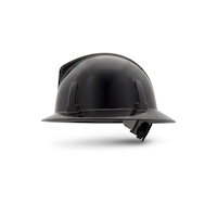 MSA Topgard Unisex MSA/ANSI Type 1 Class E Compliant Fas-Trac Suspension Hard Hat - Black Side_Left