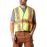 Workhorse Veste de circulation à haute visibilité, homologuée CSA, arrachable en 5 points d'attache pour hommes Front_Flat