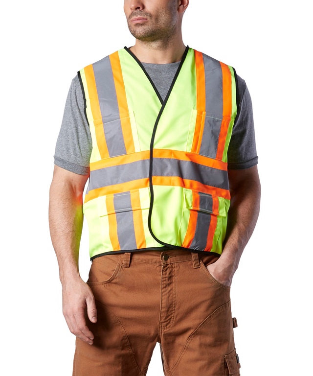 Workhorse Veste de circulation à haute visibilité, homologuée CSA, arrachable en 5 points d'attache pour hommes