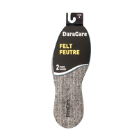 DuraCare 2 Pack Dual Layer Felt Insoles - Grey Front_Flat
