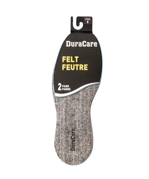 Semelle intérieure en feutre à double couche, paquet de 2, DuraCare