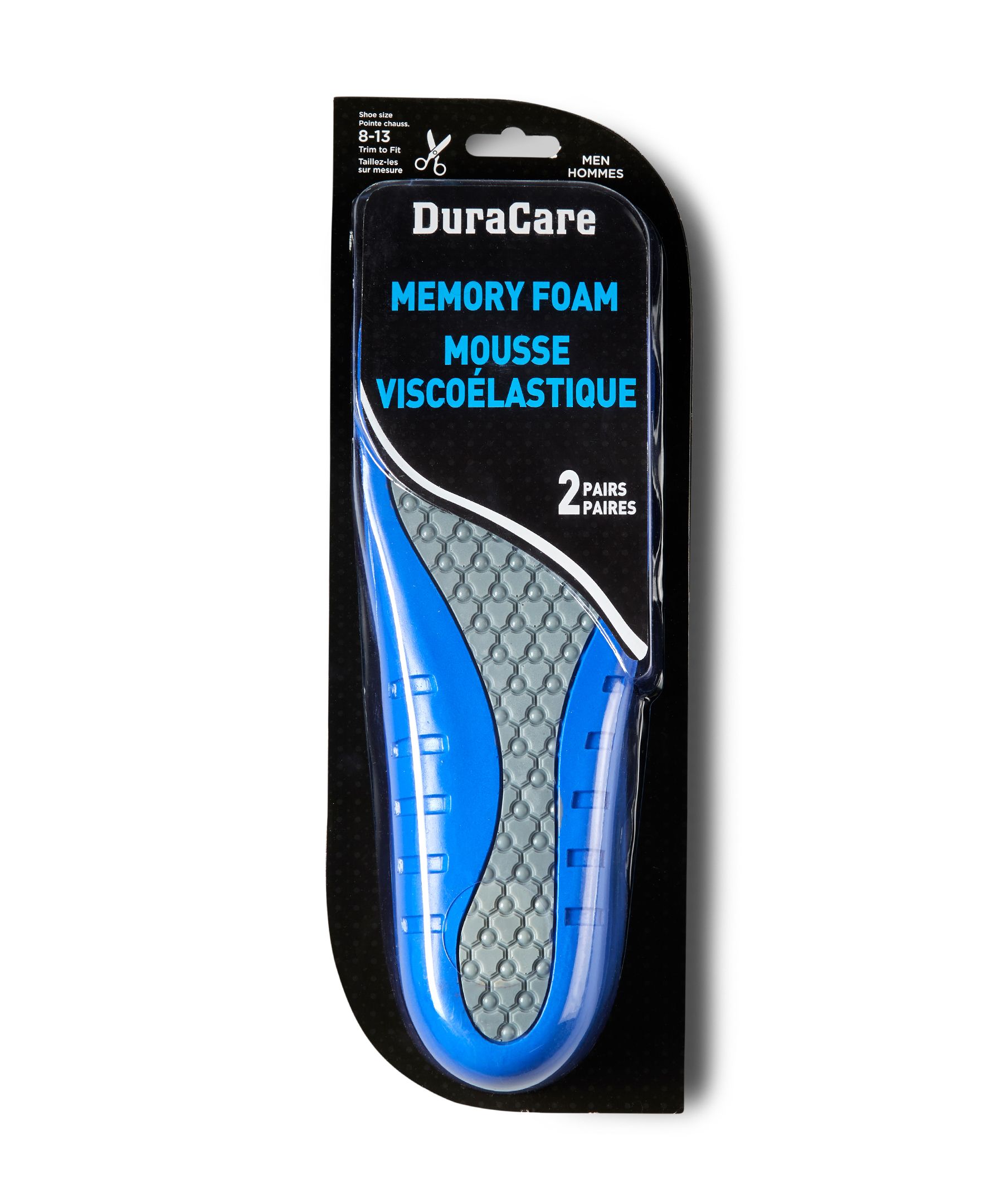 Semelles intérieures en mousse viscoélastique DuraCare, paquet de 2&nbsp;paires