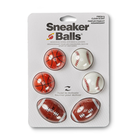 Désodorisant pour articles de sports, paquet de 6, Sneaker Balls Front_Flat
