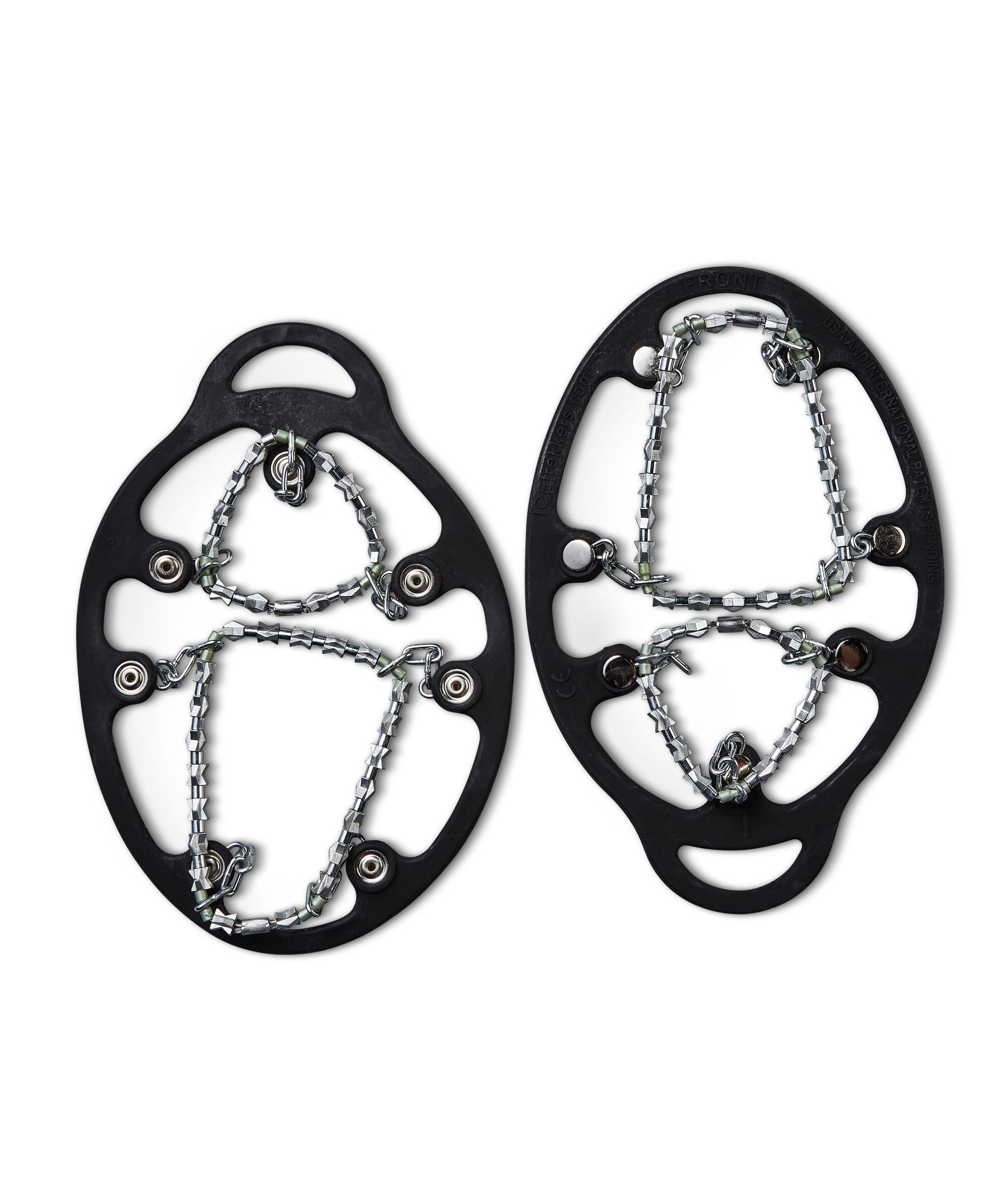 ICETrekkers Unisex Pair Diamond Grip Winter Ice Cleats Black