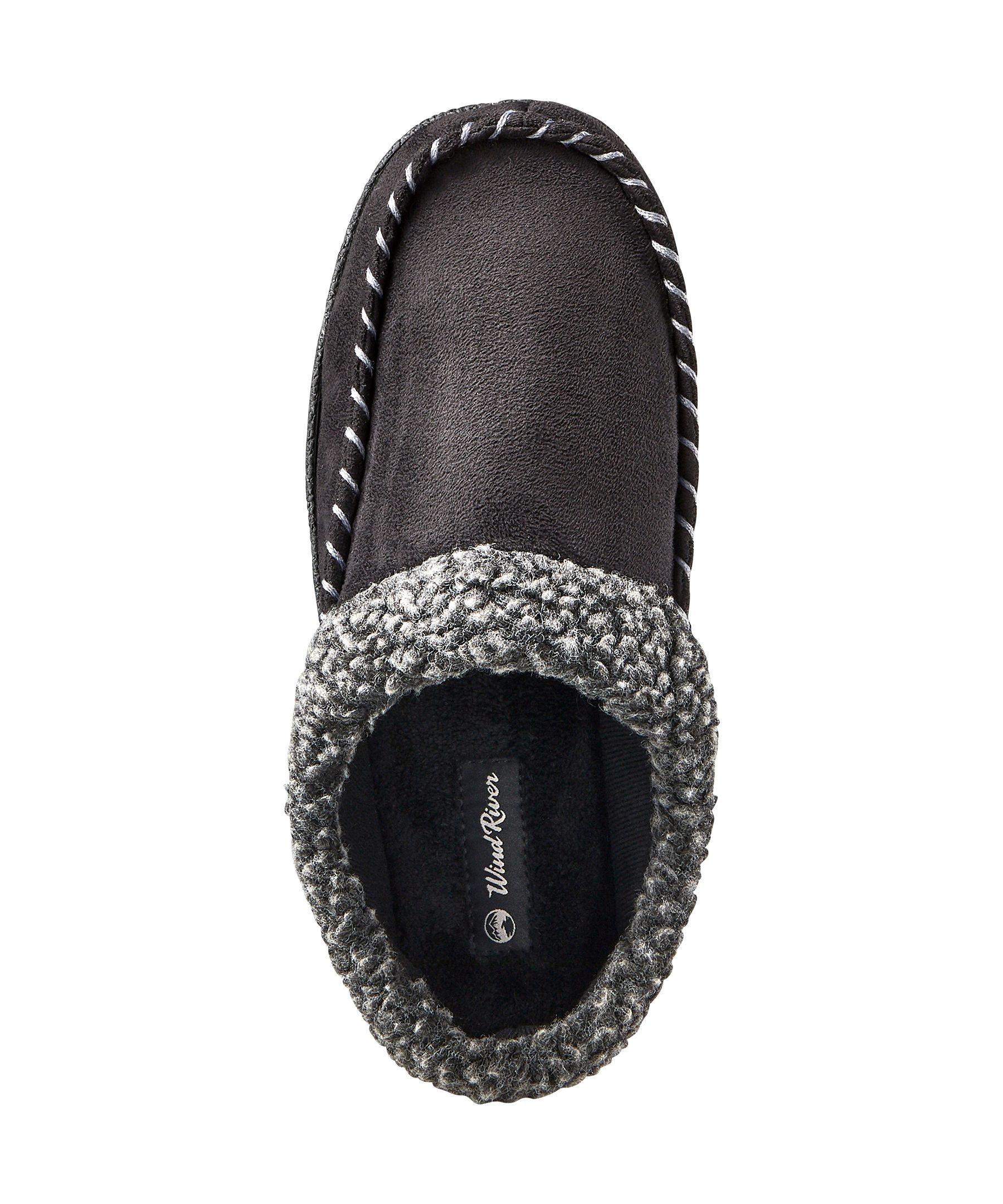 WindRiver Men's Micro Suede Slip On Slippers