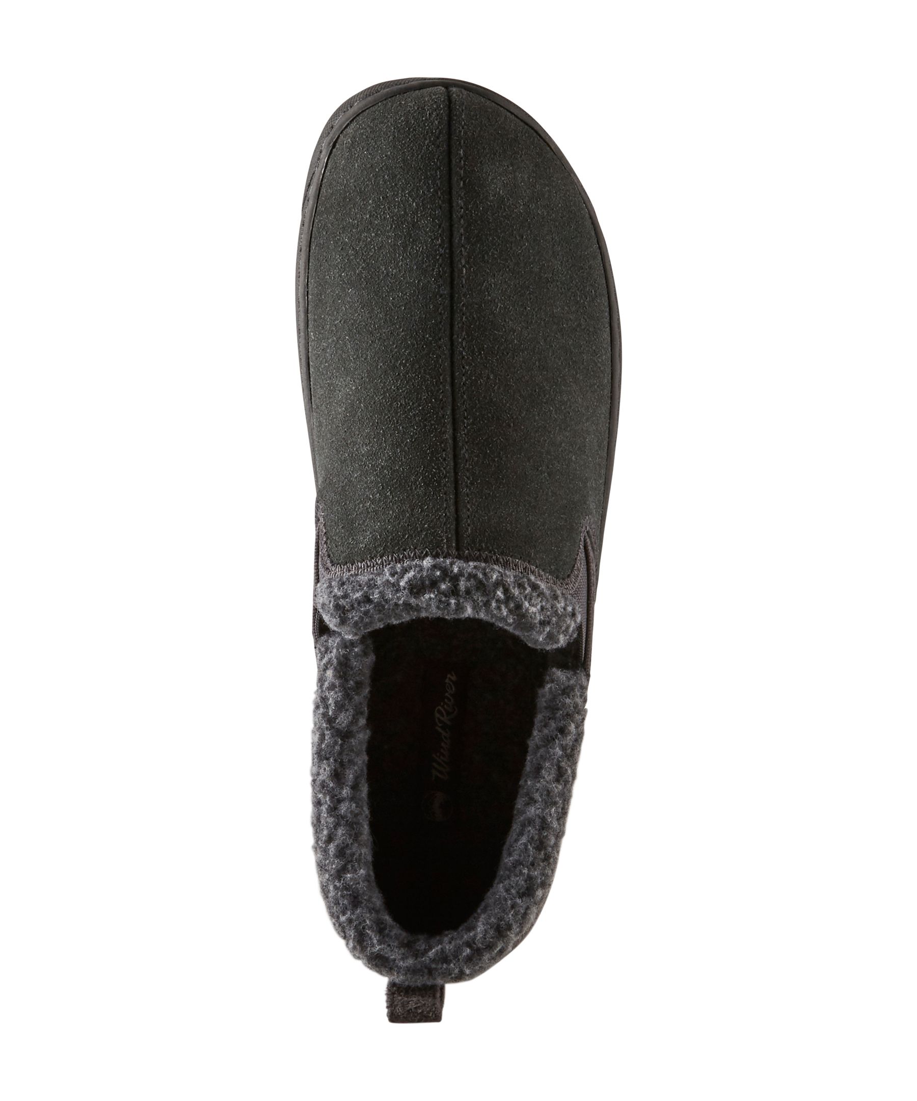WindRiver Men's Suede Slippers With Berber Lining