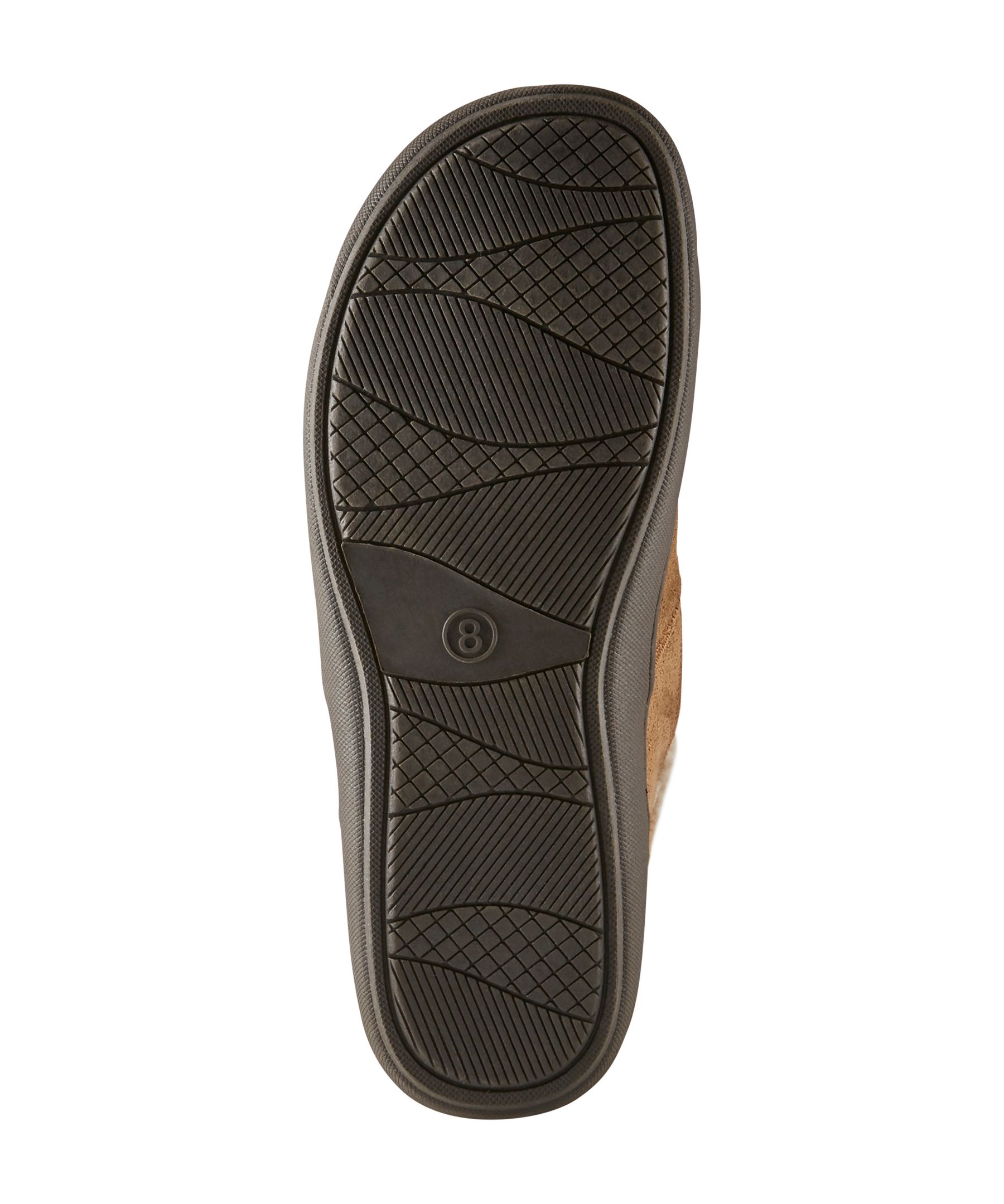 WindRiver Men's Suede Slippers With Berber Lining