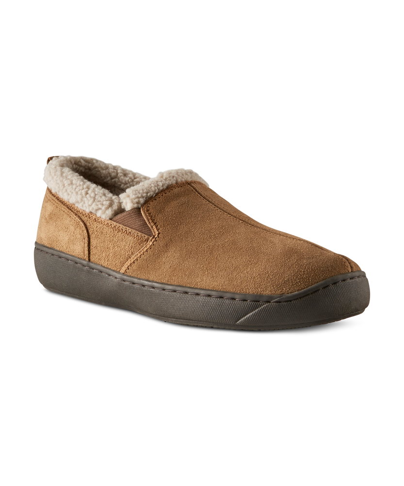 WindRiver Men s Suede Slippers With Berber Lining Marks