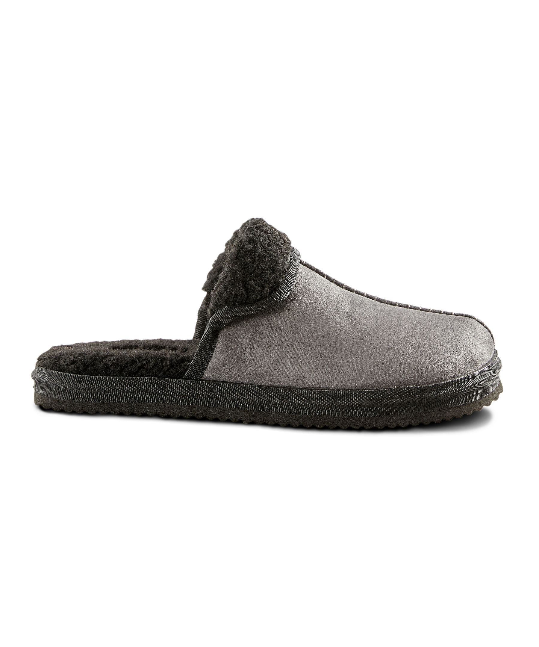 Pantoufles mules en faux suède avec doublure en Sherpa pour hommes, WindRiver