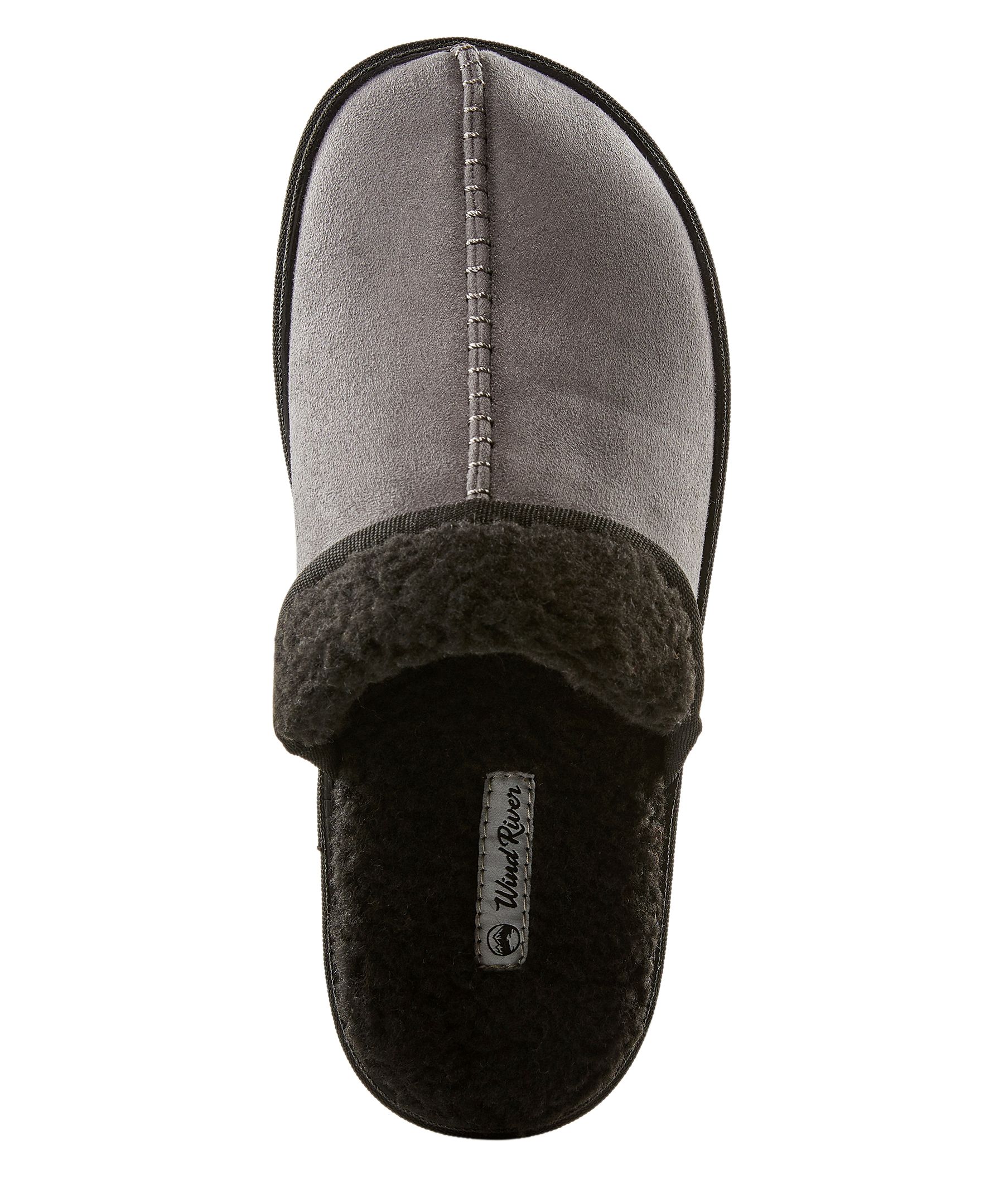 Pantoufles mules en faux suède avec doublure en Sherpa pour hommes, WindRiver
