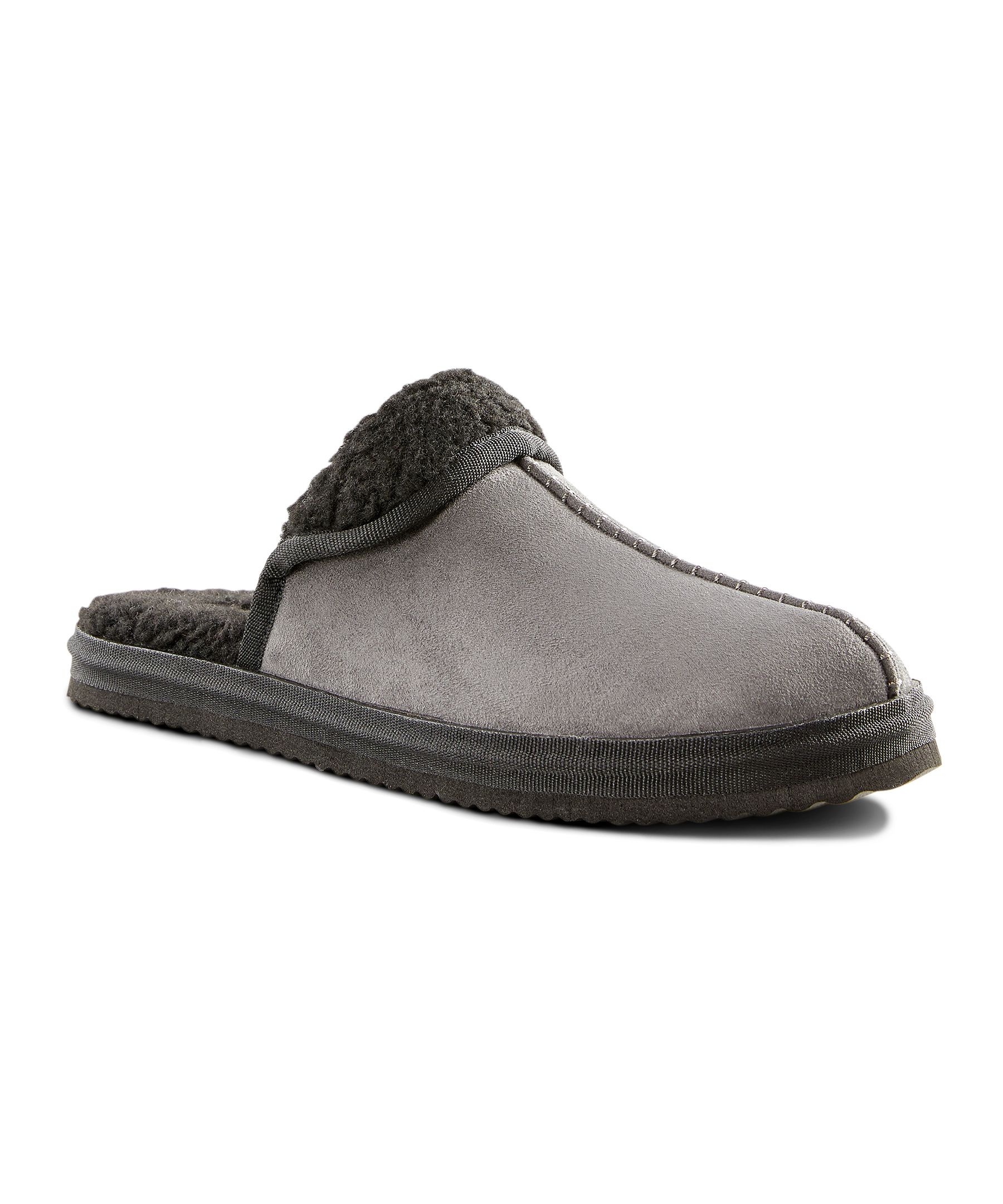 Pantoufles mules en faux suède avec doublure en Sherpa pour hommes, WindRiver
