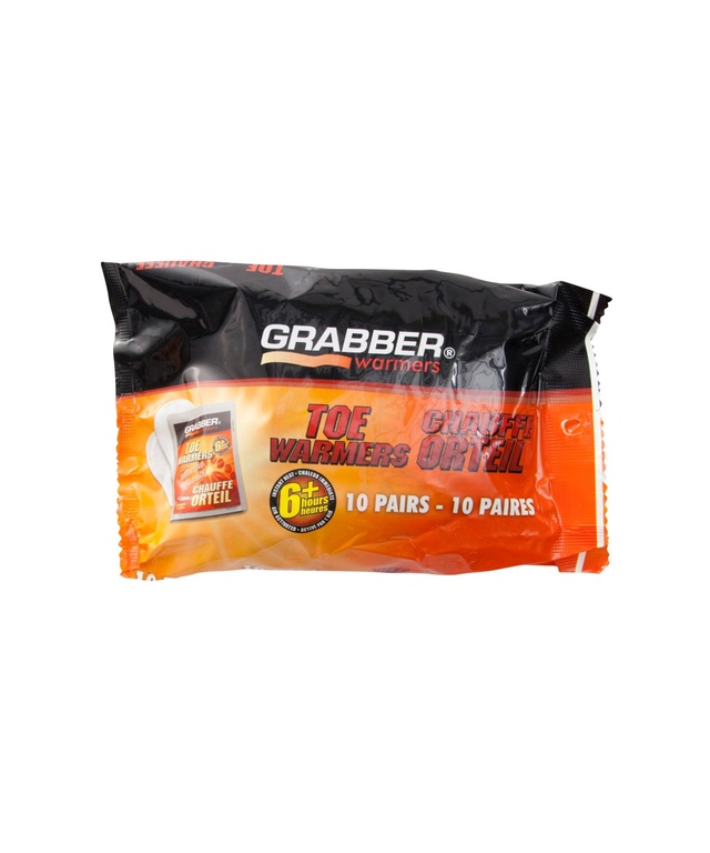 Grabber® 10 Pack Portable Long Lasting Toe Warmer Front_Flat