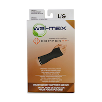 Manchon de soutien pour main/bras Wel-max, Copper 88 Front_Flat