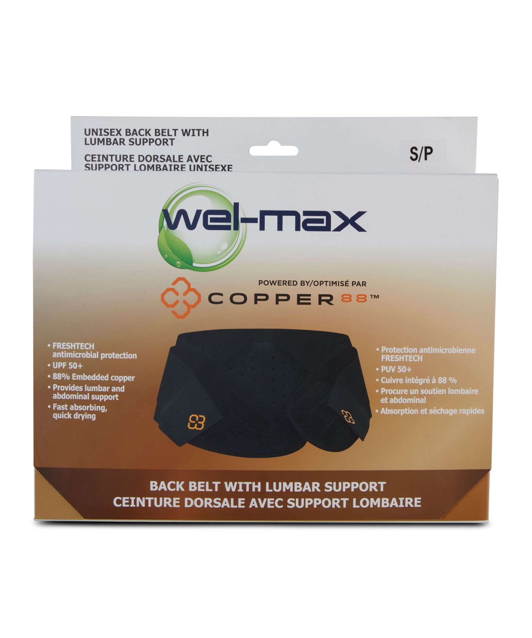 Ceinture lombaire Wel-max grand/très grand format, Copper&nbsp;88