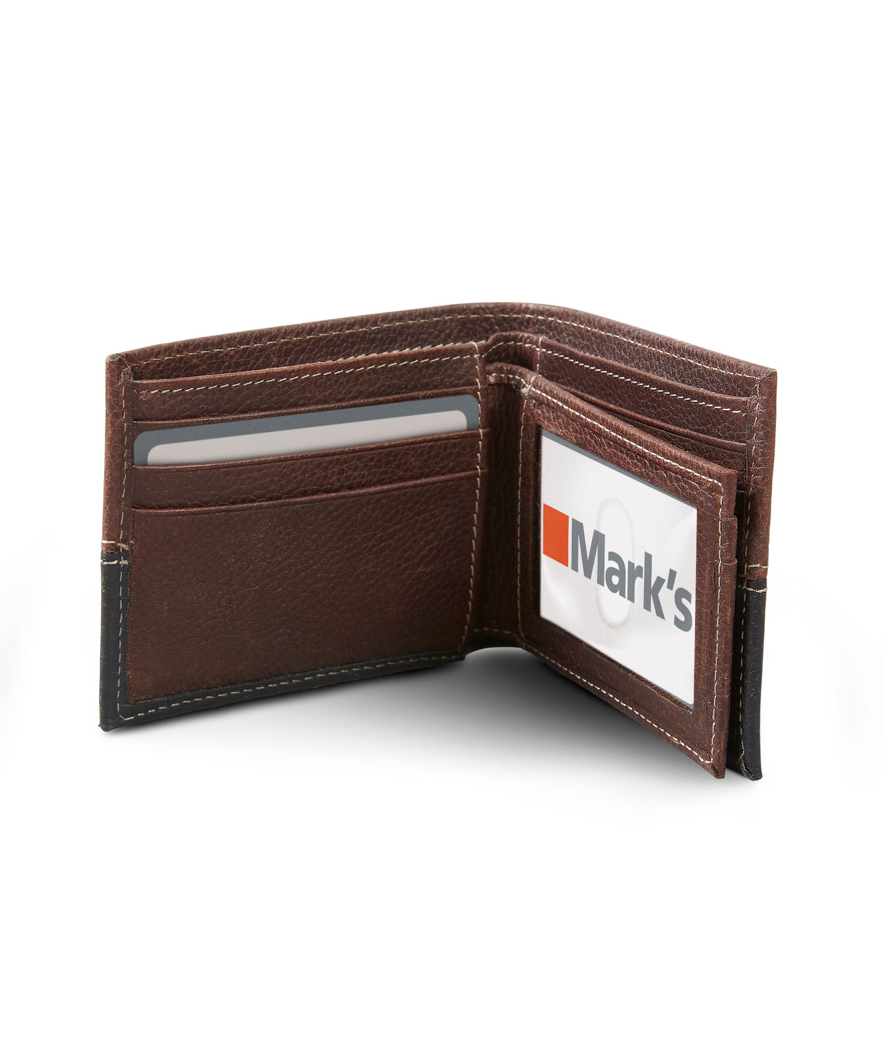 Dakota WorkPro Series Men's Bifold Pebbled Wallet With Pull Out ID Wallet Composite_or_Mixed