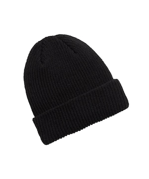 Aggressor Basic Acrylic Ribbed Toque Hat - Black