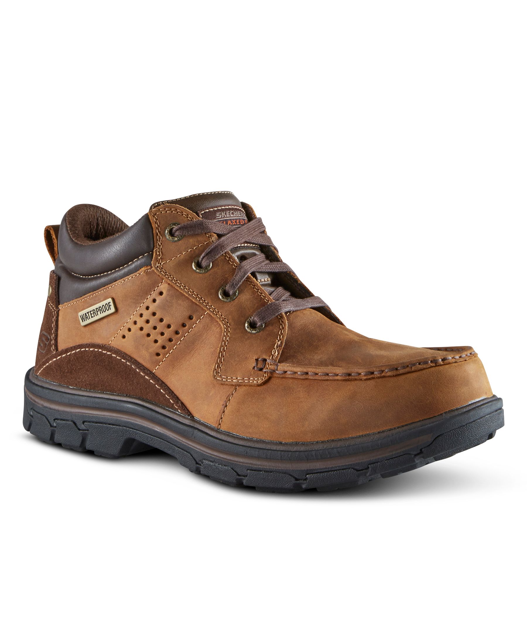 Skechers Men's Segment Melego Mocc Waterproof Boots Brown Wide