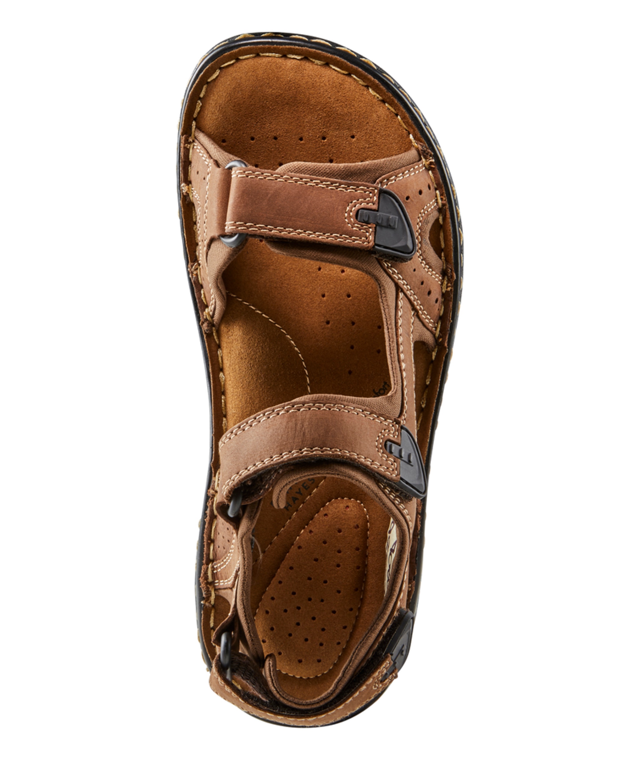 Denver Hayes Men's Parkdale FRESHTECH Leather Adjustable Straps Sandals ...