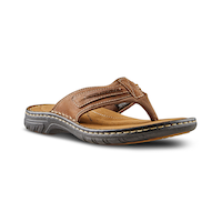 Denver Hayes Men's Parkdale Leather  Flip Flop Front_Three_Fourths_Angled_Right