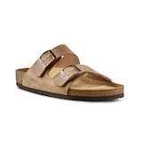FarWest Sandales à enfiler en cuir pour hommes pour hommes, Tofino, marron Front_Three_Fourths_Angled_Right