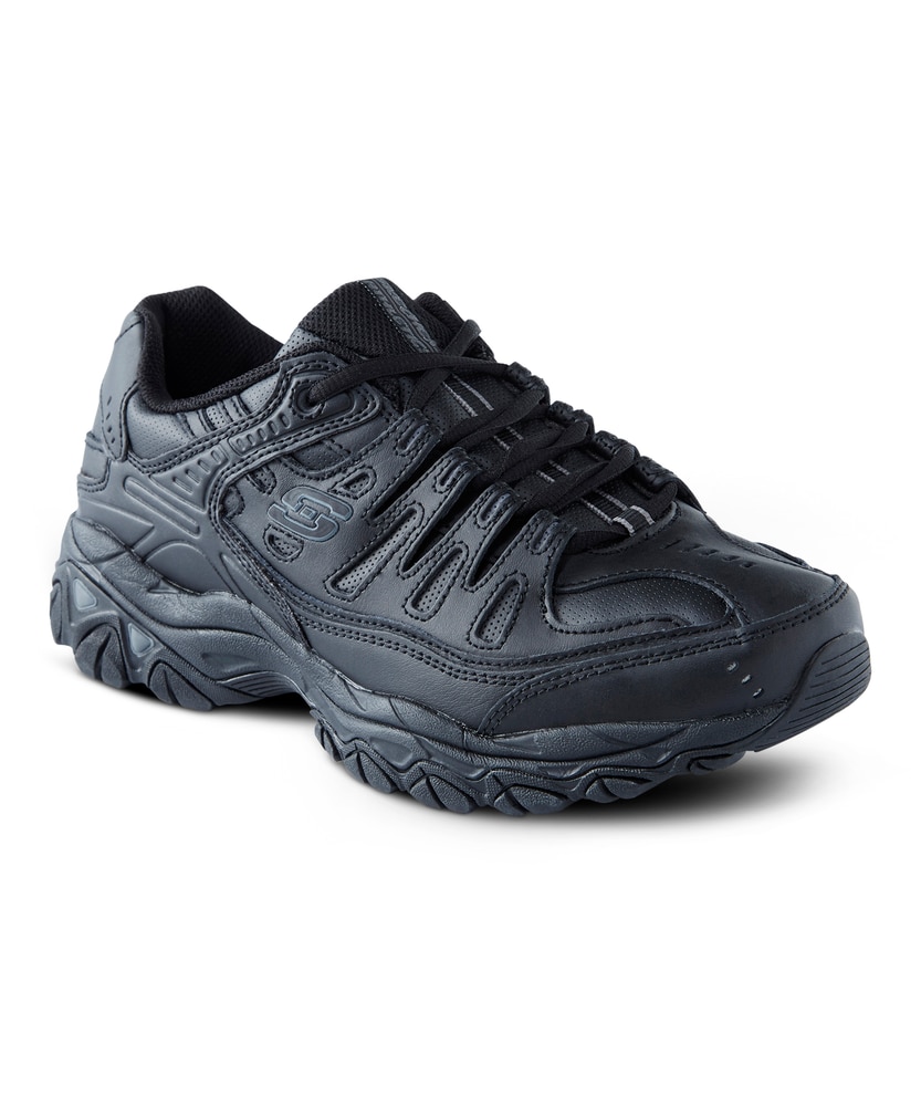 Skechers Men's Haniger Lace Up Style Wide 2E Sneakers – Black