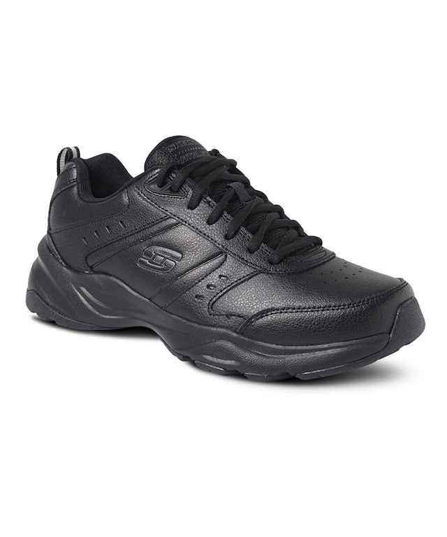 Skechers Men's Haniger Lace Up Style Wide Sneakers – Black Marks