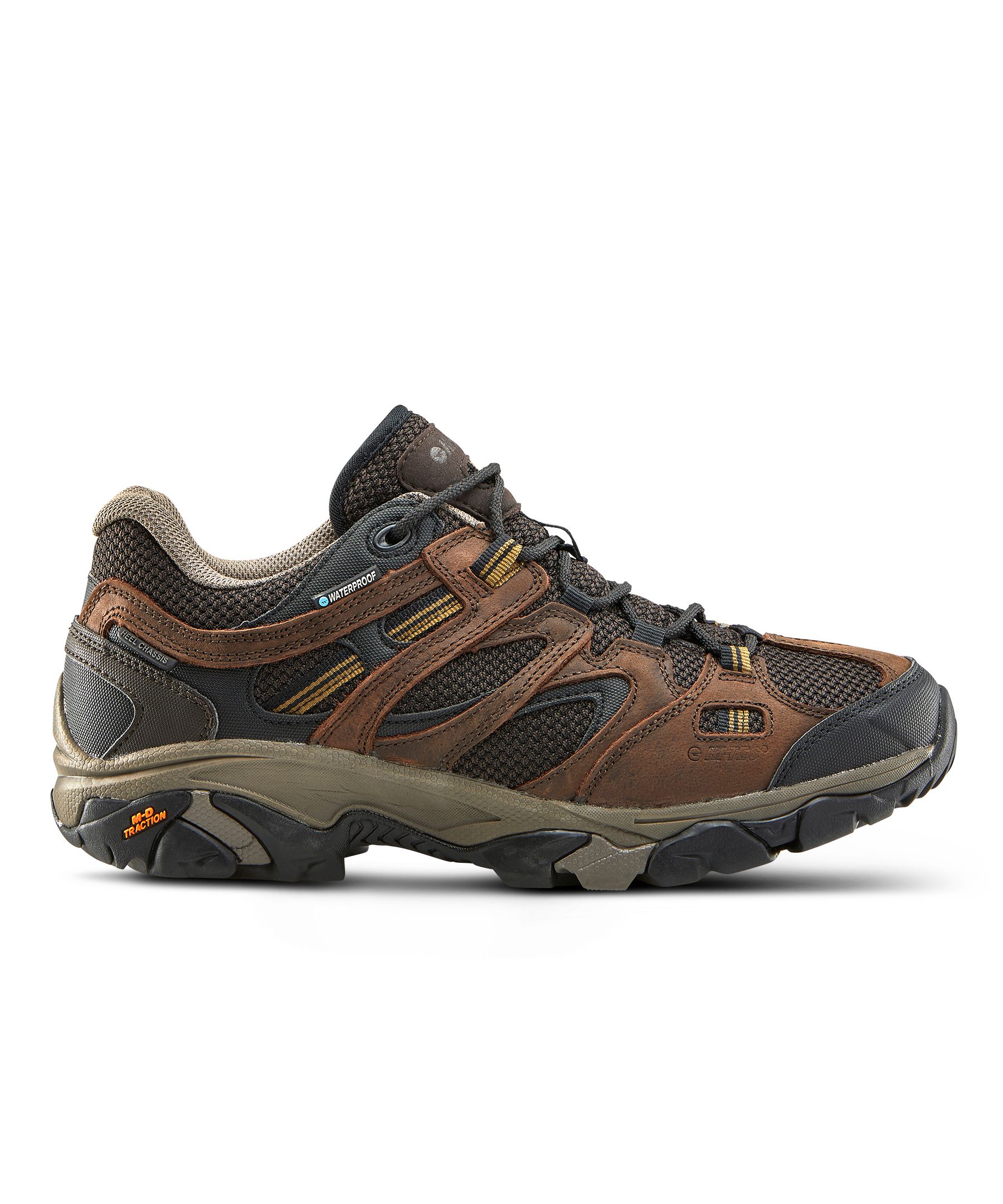 Hi Tec Men s Ravus Vent Low Waterproof Shoes Brown Marks