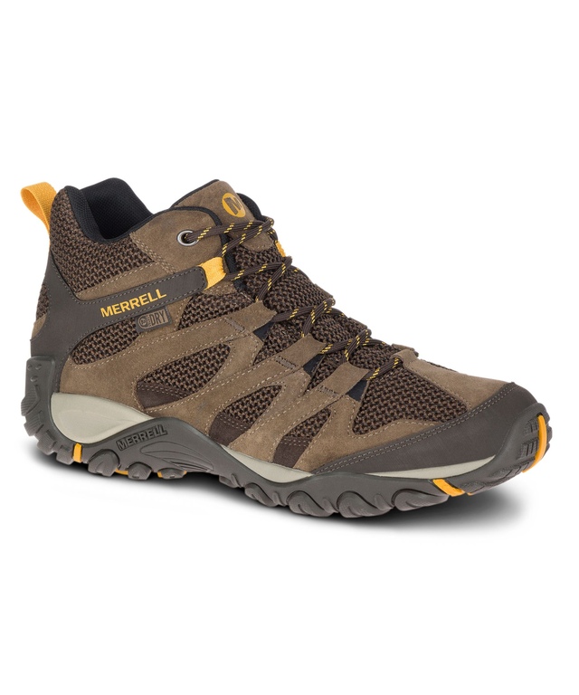 Merrell Bottes de randonnée étanches à l’eau à tige mi-basse pour hommes, Alverstone