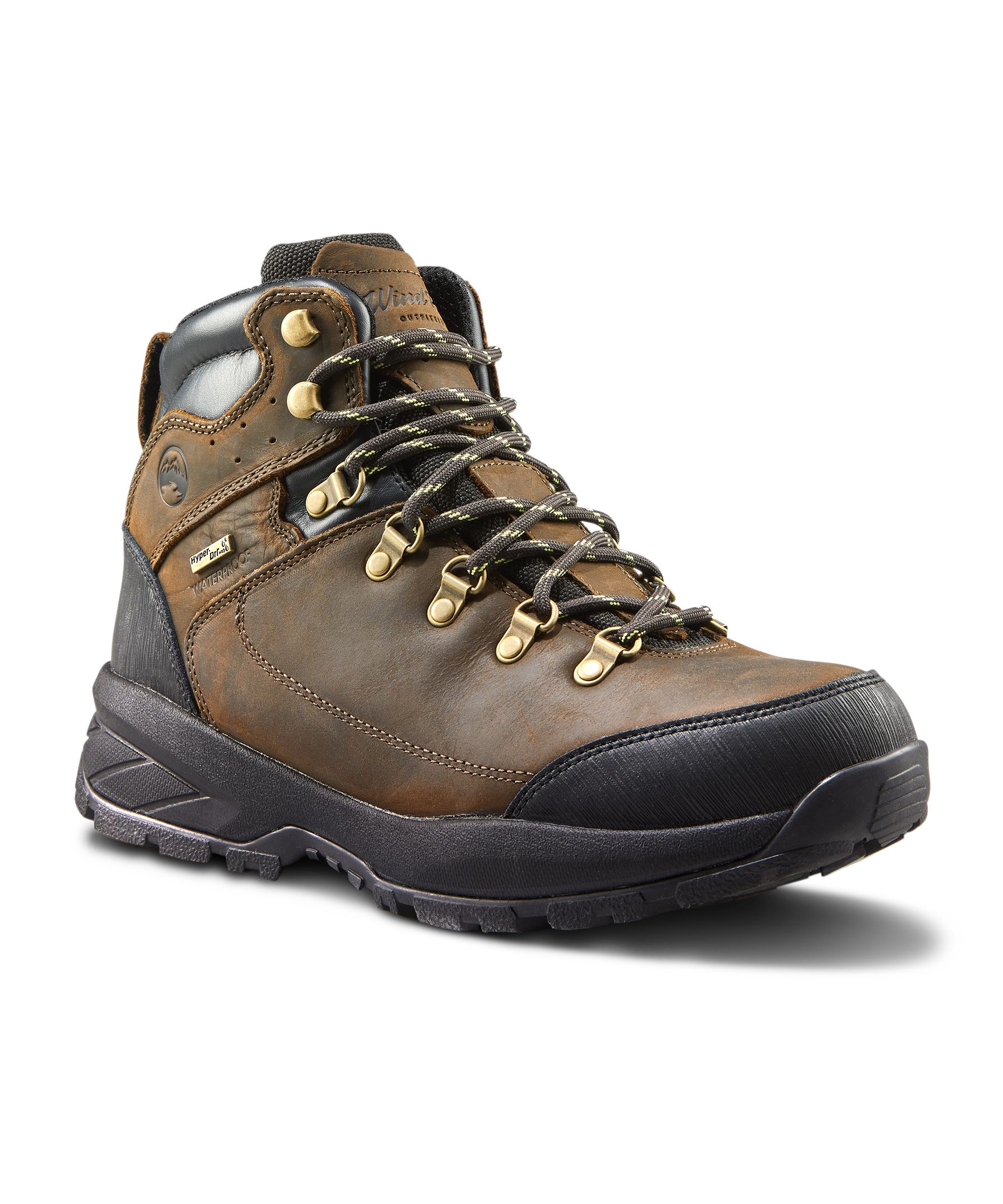 WindRiver Men's Rundle Waterproof HyperDri 3 Boots with IceFX Brown