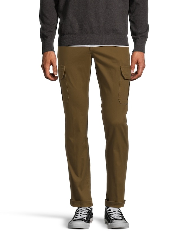 Denver Hayes Men's Stretch Slim Cargo Pants Marks