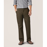 Denver Hayes Men's Flat Front Relaxed Khaki with 360° Flextech Waist Pant Front_Angled_Right