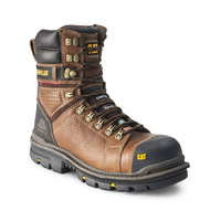 Bottes de travail étanches à l'eau de 8 pouces à protection en composite pour hommes, Hauler, CAT Front_Three_Fourths_Angled_Right