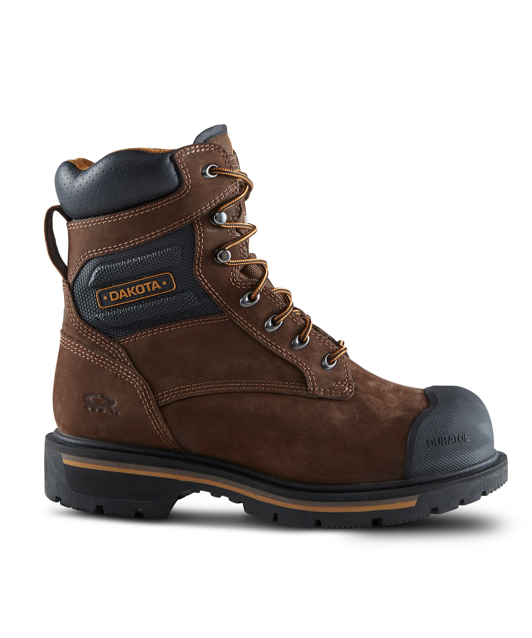 Dakota WorkPro Series Men s 8537 8 Inch Aluminum Toe Composite Plate Quad Comfort Work Boots Dark Brown Marks