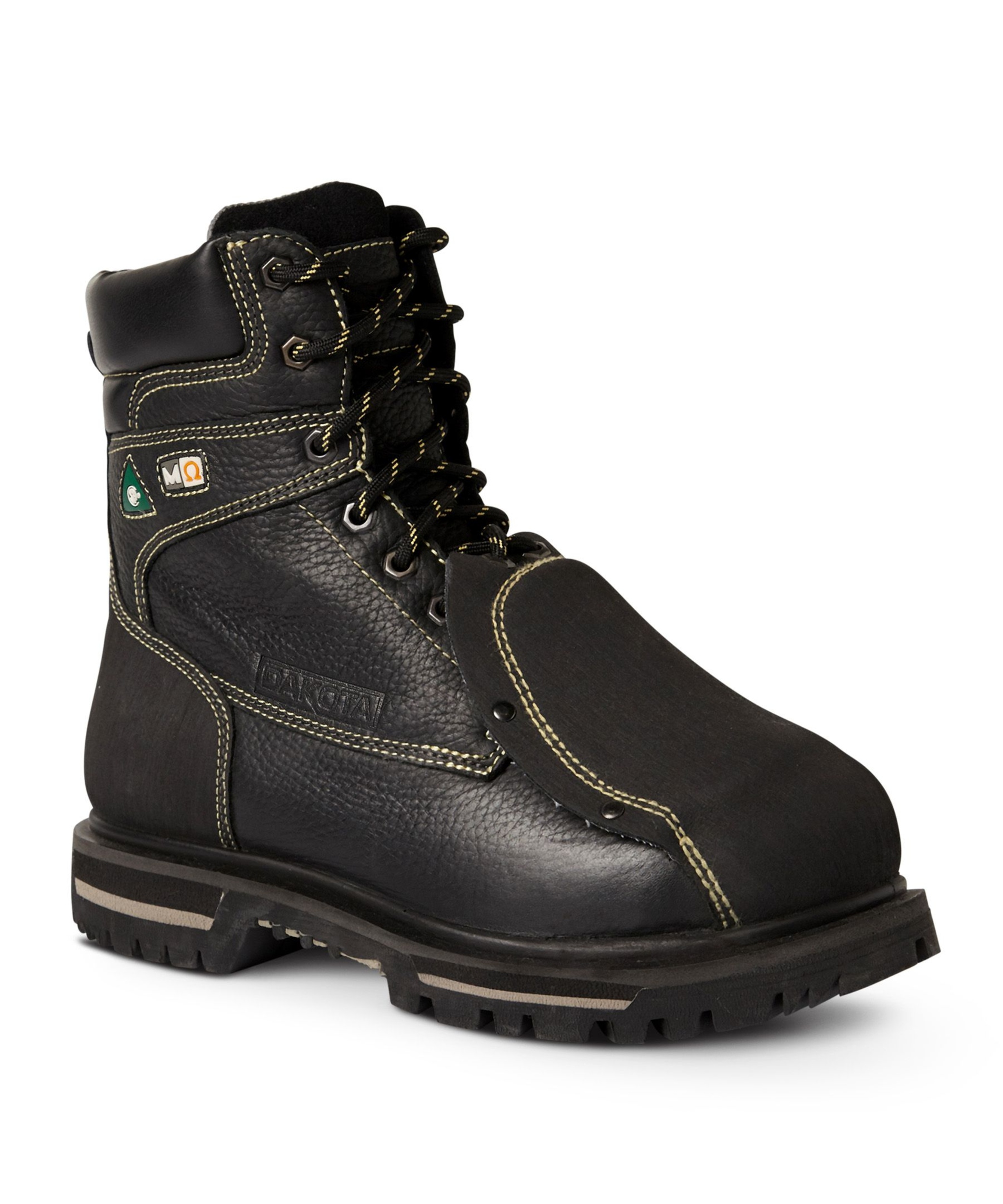 Men's 514 8 Inch Steel Toe Steel Plate Metguard Work Boots - Black | Marks