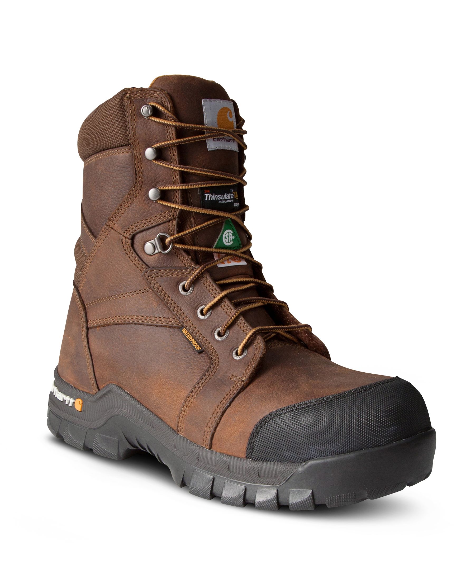 Carhartt Men's 8 Inch Composite Toe Composite Plate Rugged Flex Insulated Work Boots