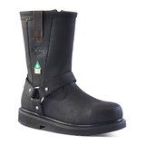 Bottes de sécurité de 8&nbsp;pouces à enfiler à protection en acier et en composite pour hommes, David’s Work, Harley-Davidson Front_Three_Fourths_Angled_Right