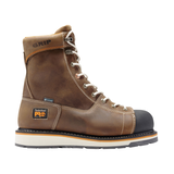 Timberland PRO Men's Alloy Toe Gridworks Waterproof 8 Inch Work Boot - Brown Full-Grain Leather Side_Right