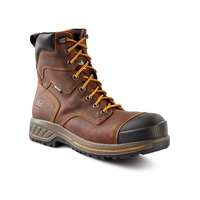Timberland PRO Men's Composite Toe Composite Plate Pro Endurance HD Waterproof Leather 8 Inch Work Boots Front_Three_Fourths_Angled_Right