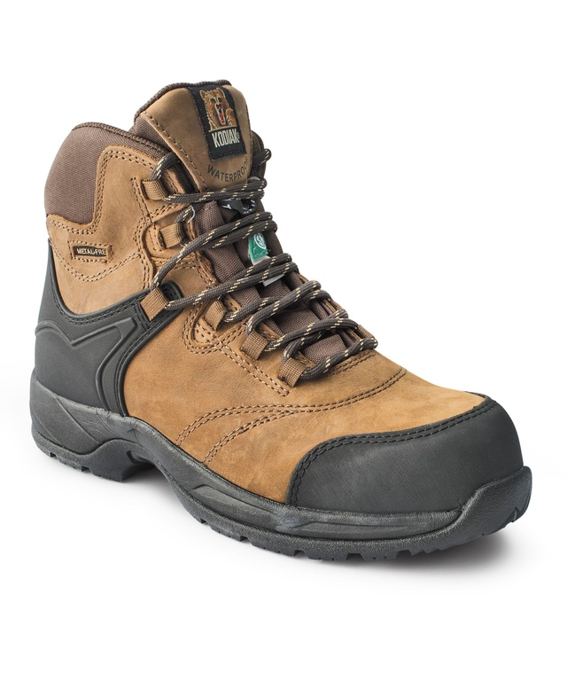 Kodiak Men's Journey Composite Toe Composite Plate Waterproof  Leather Work Boots