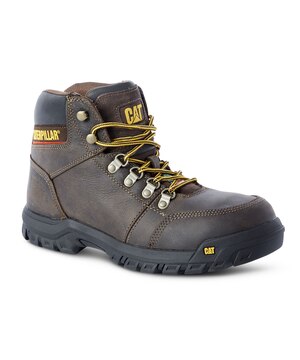 Bottes de travail de sécurité en cuir à protection en acier pour hommes, Outline, CAT