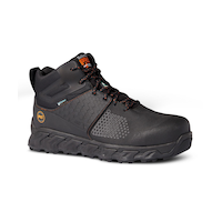 Timberland PRO Men's Composite Toe Composite Plate Pro Ridgework Ever-Guard Waterproof Safety Work Boots - Black Front_Three_Fourths_Angled_Right