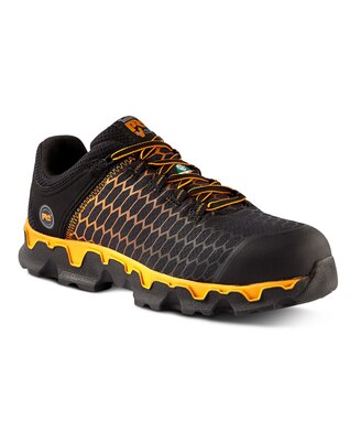 Timberland PRO Men's Aluminum Toe Composite Plate Pro Powertrain Sport Ripstop Safety Work Shoes - Black/Orange