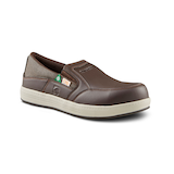 Dakota WorkPro Series Men's Steel Toe Steel Plate Street Sport FRESHTECH Slip On Safety Shoes - Brown Front_Three_Fourths_Angled_Right