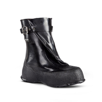 Acton/Regence Men's X-TRA Rubber Work Boots Overshoes - Black Front_Three_Fourths_Angled_Right