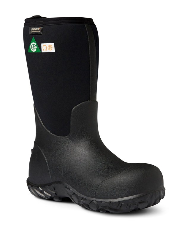 Bottes de pluie de sécurité étanches à l'eau à protection en composite pour hommes, Workman, BOGS