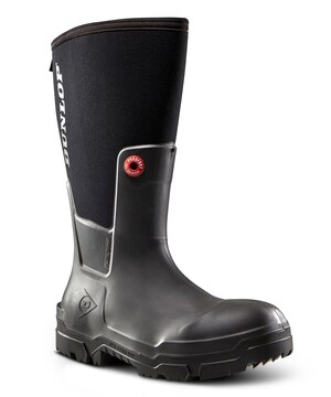 Dunlop Men's Composite Toe Composite Plate Snugboot WorkPro Waterproof Full Safety Boot - Grey/Black