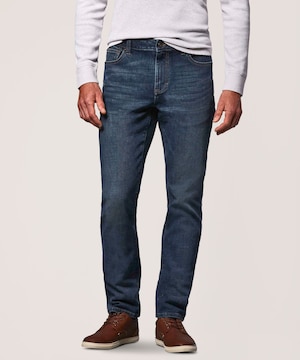 Jeans extensibles à 4 sens à coupe athlétique FLEXTECH Denver Hayes - Délavé foncé