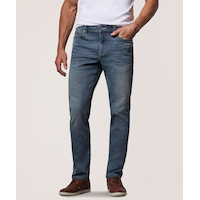 Denver Hayes Men's FLEXTECH Athletic Fit 4 Way Stretch Jeans Front_Flat