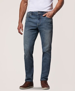 Jeans extensibles à 4 sens à coupe athlétique FLEXTECH Denver Hayes - Délavé clair